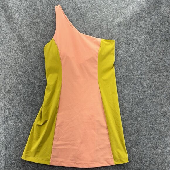 Outdoor Voices Womens One Shoulder Dress Size Medium Color Block Pickleball - Picture 4 of 10